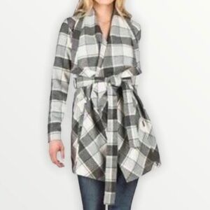 MATILDA JANE Plaid Check It Twice Jacket Coat XS